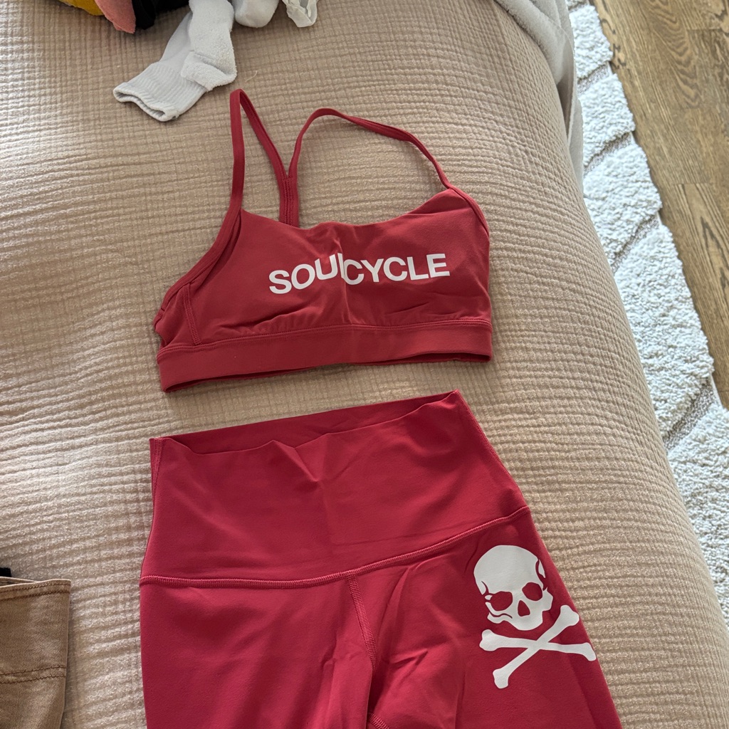 Soulcycle Lululemon Pink Activewear Set